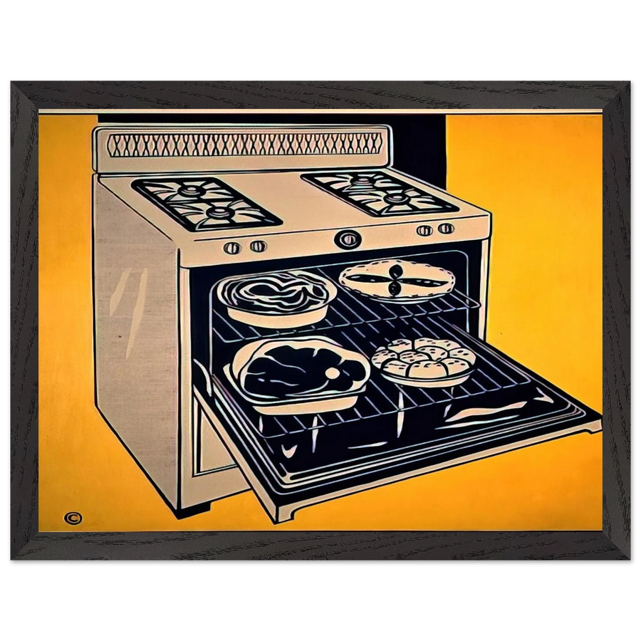 KITCHEN RANGE 1962 by Roy Lichtenstein — Framed art print at Zephyeer