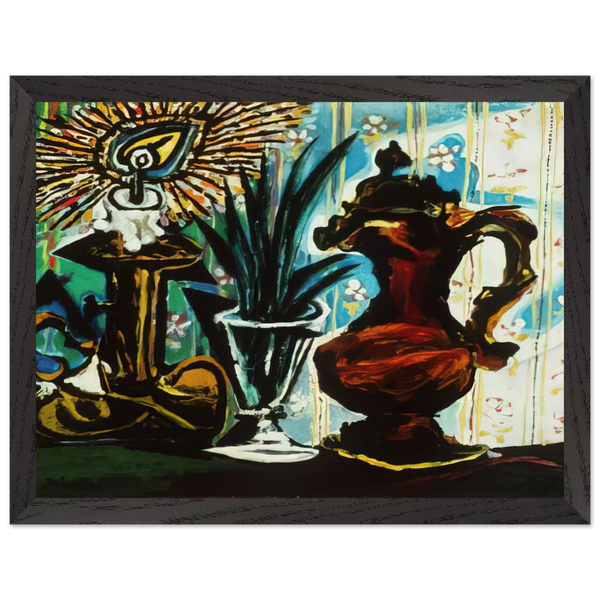 Still life with candle by Pablo Picasso — Framed art print at Zephyeer