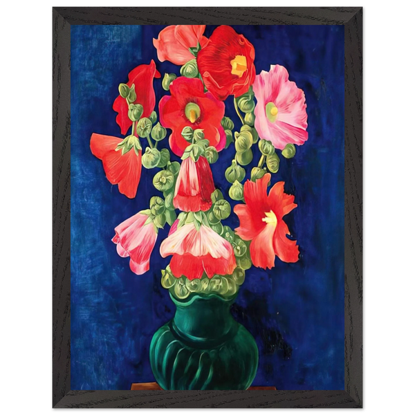 HOLLYHOCKS 1939 by Moise Kisling — Framed art print at Zephyeer