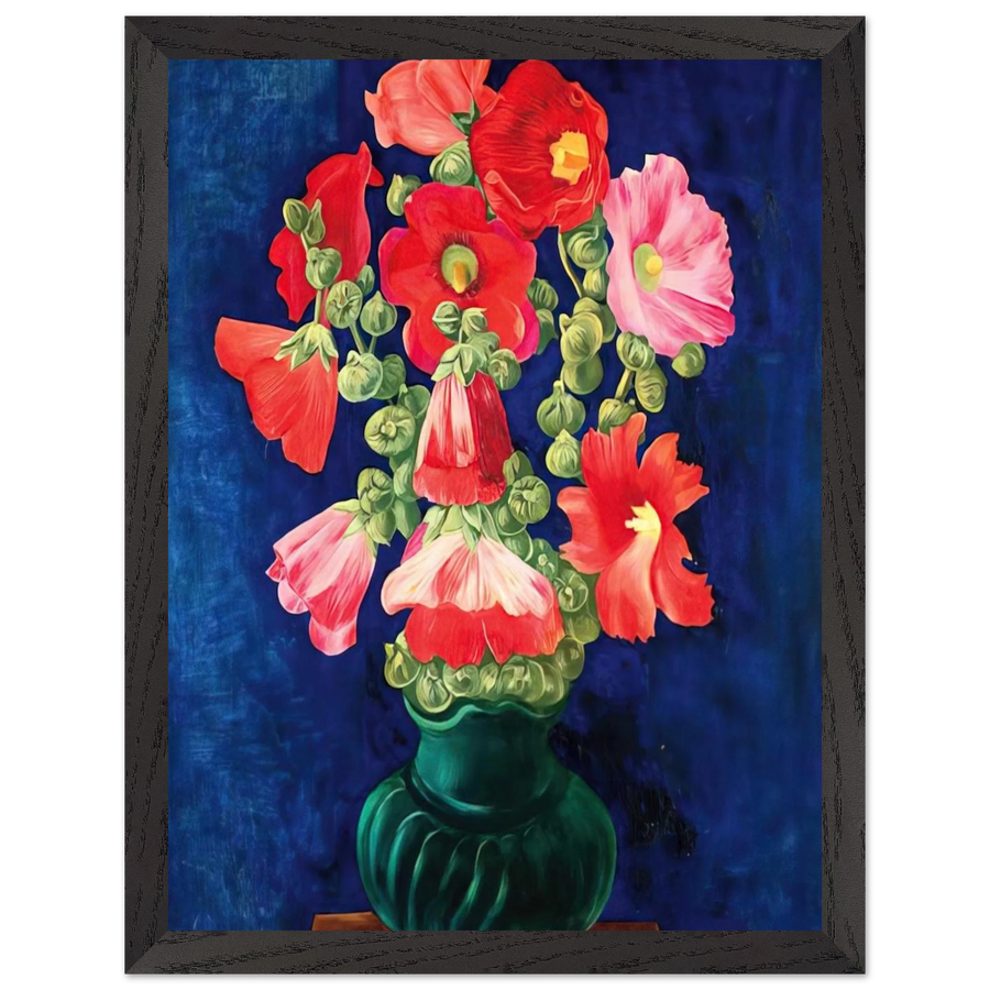 HOLLYHOCKS 1939 by Moise Kisling — Framed art print at Zephyeer