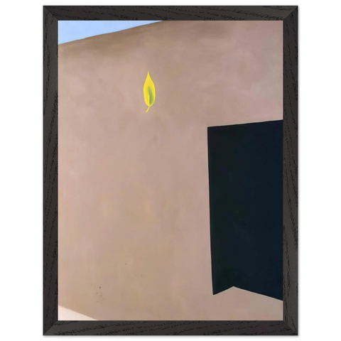 Patio Door with Green Leaf by Georgia O'Keeffe — Framed art print at Zephyeer