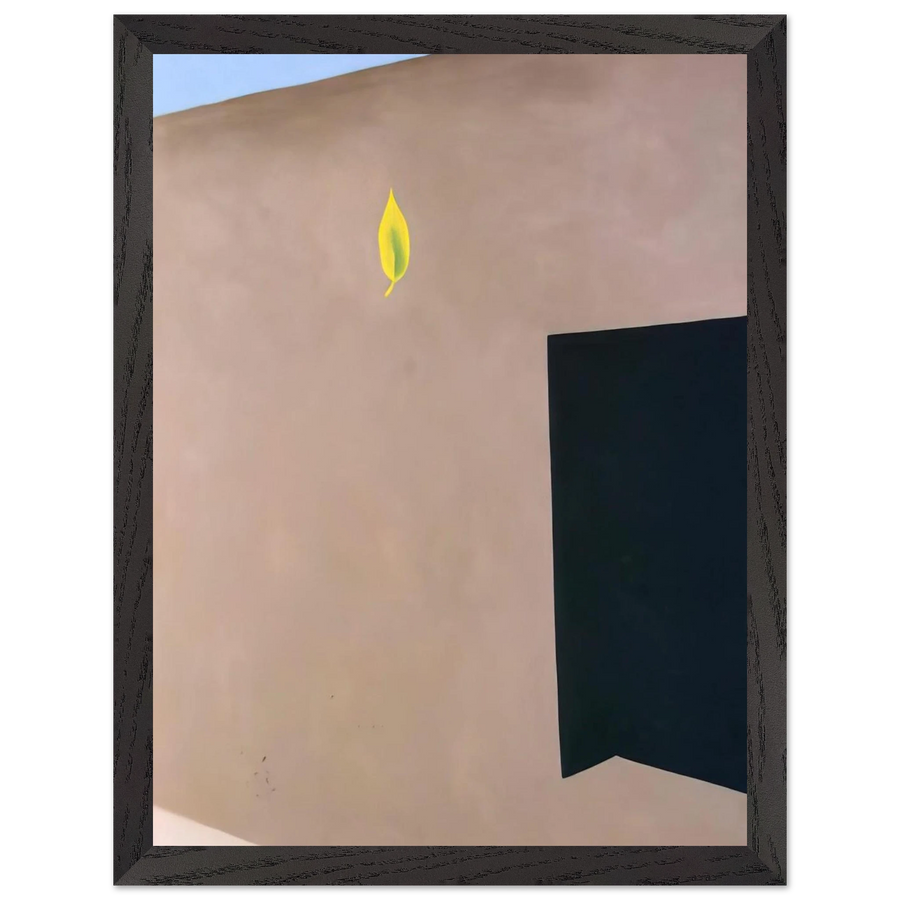 Patio Door with Green Leaf by Georgia O'Keeffe — Framed art print at Zephyeer