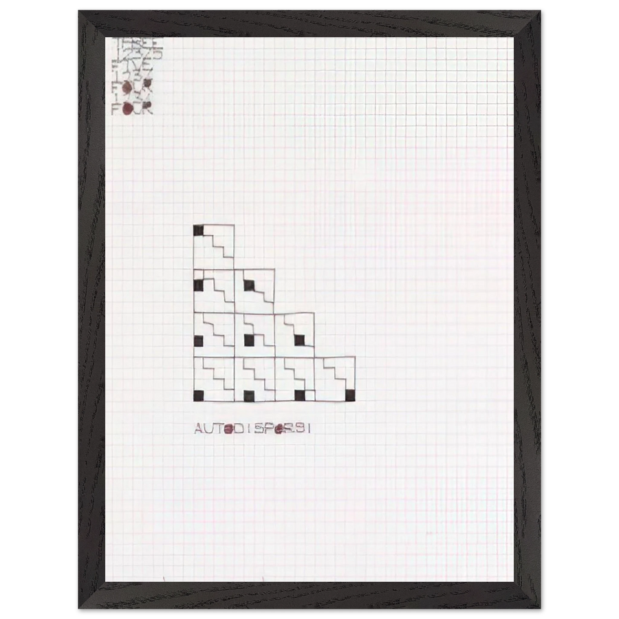 AUTODISPORSI 1975 by Alighiero Boetti — Framed art print at Zephyeer