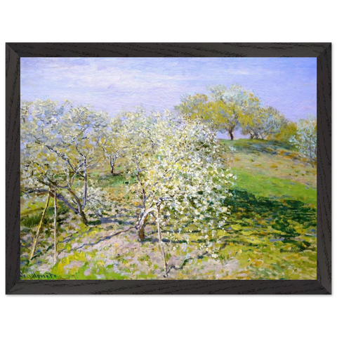 Apple Trees in Bloom by Claude Monet — Framed art print at Zephyeer