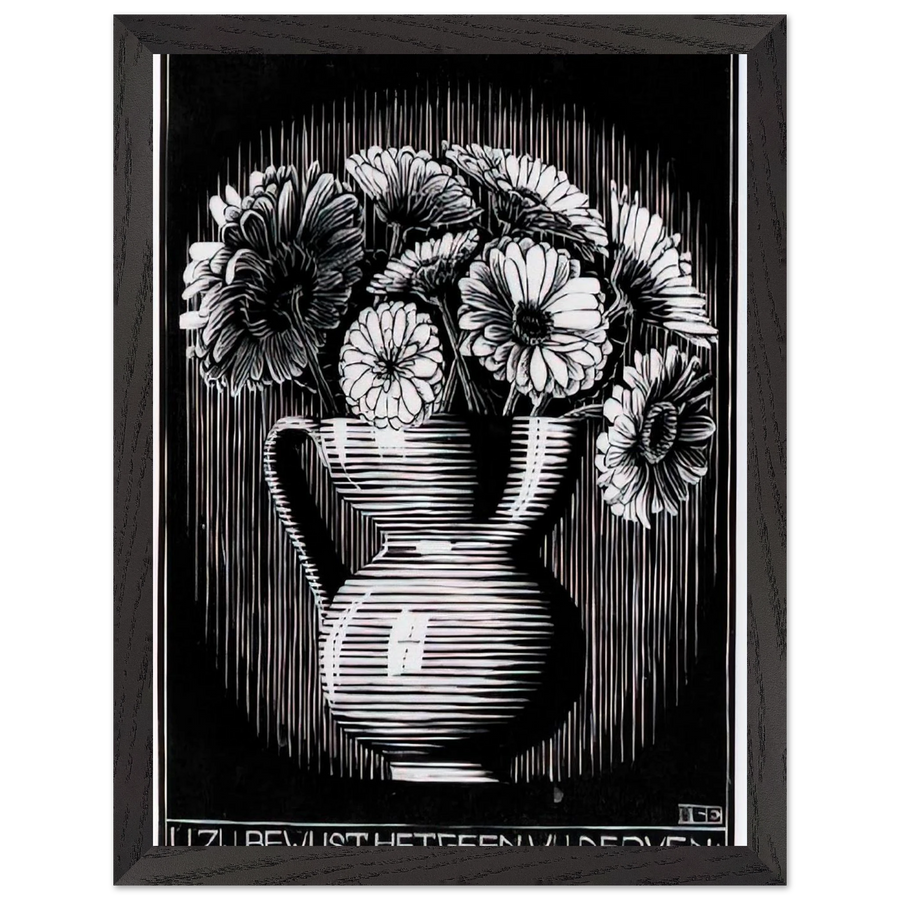 EMBLEMATA VASE by MC Escher — Framed art print at Zephyeer