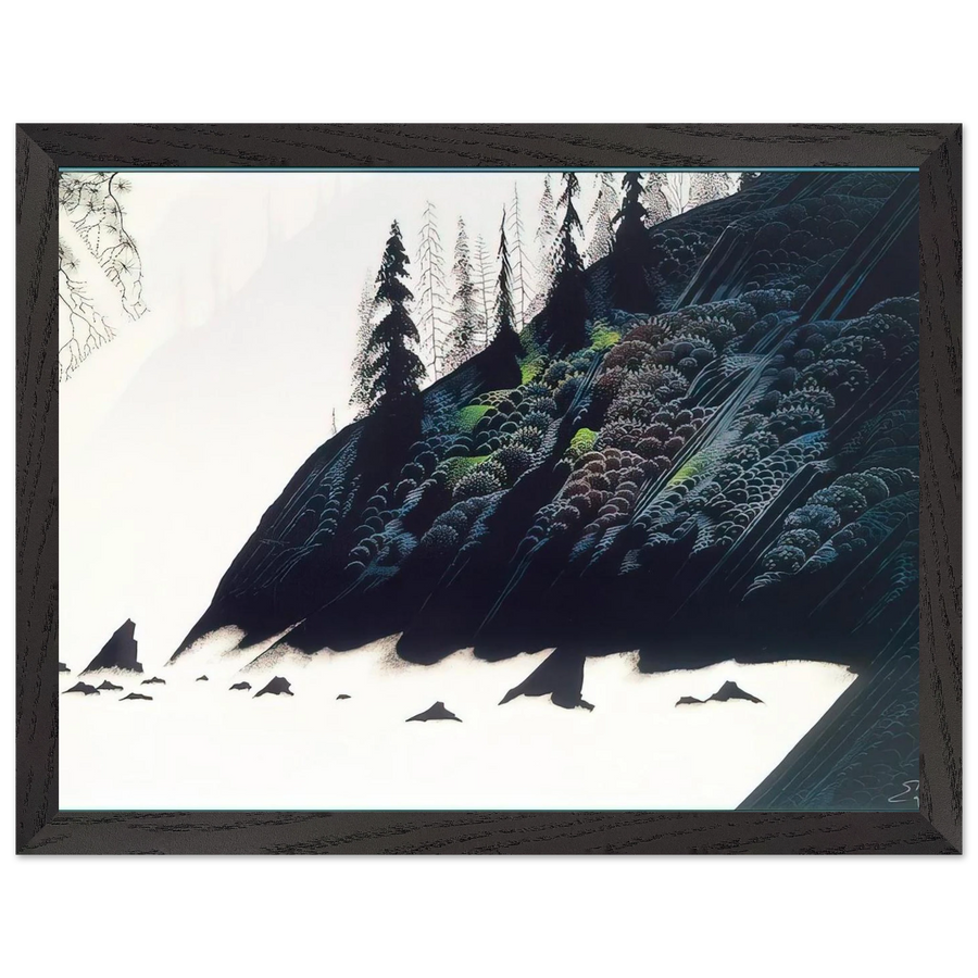 Spruce Redwoods and Pine by Eyvind Earle — Framed art print at Zephyeer