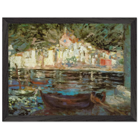 VIEW OF CADAQUES FROM PLAYA POAL by Salvador Dali — Framed art print at Zephyeer