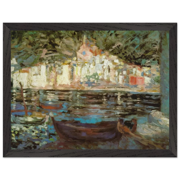 VIEW OF CADAQUES FROM PLAYA POAL by Salvador Dali — Framed art print at Zephyeer