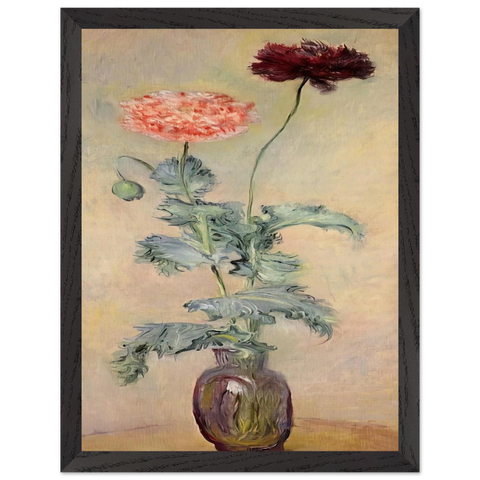 Red and Pink Poppies by Claude Monet — Framed art print at Zephyeer