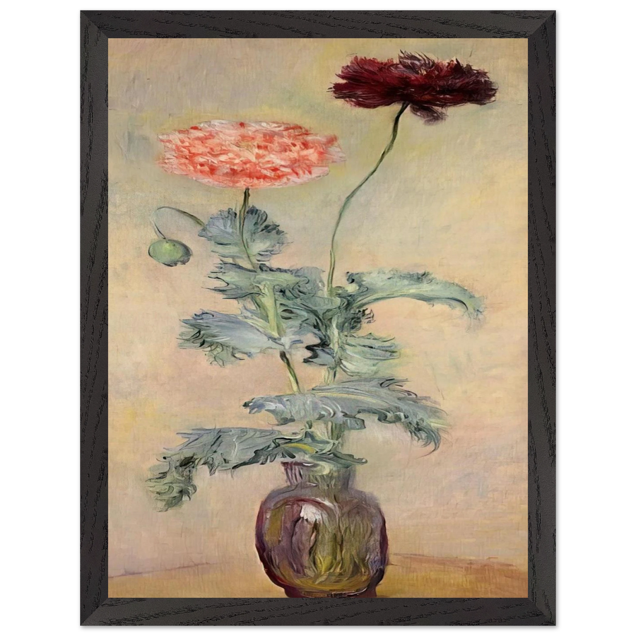 Red and Pink Poppies by Claude Monet — Framed art print at Zephyeer