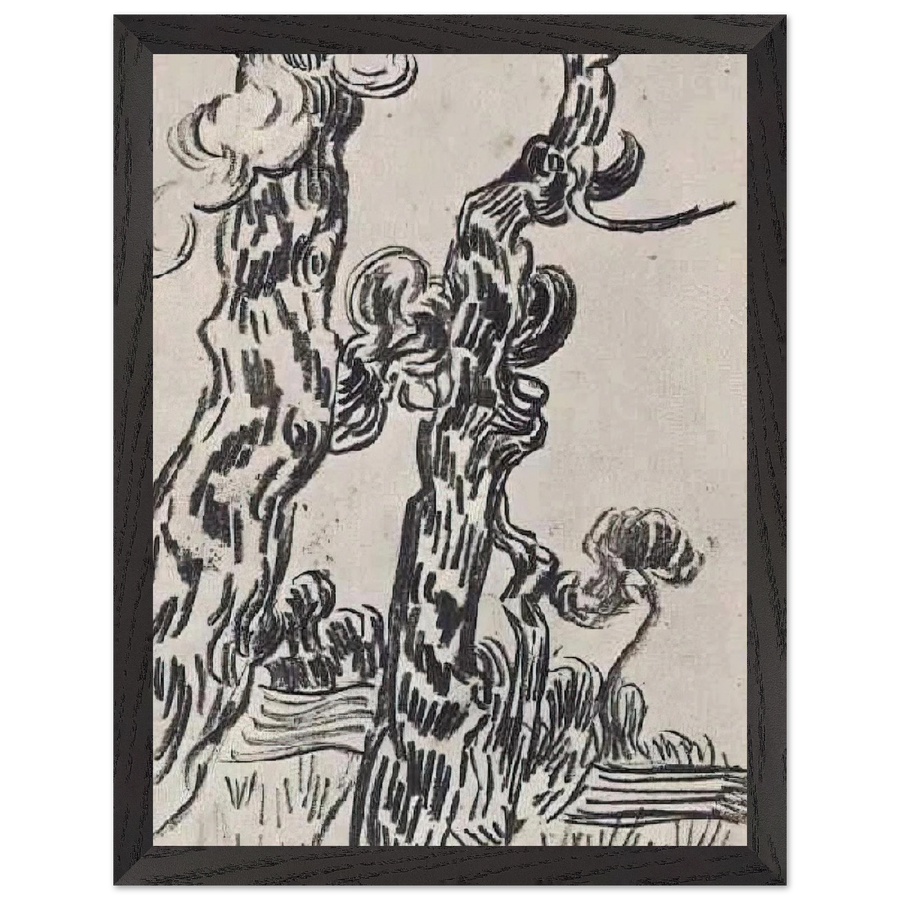 Two Pinetrees by Vincent van Gogh — Framed art print at Zephyeer