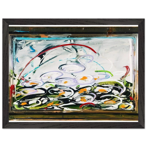 Giglio d'aqua - 1984 by Mario Schifano — Framed art print at Zephyeer