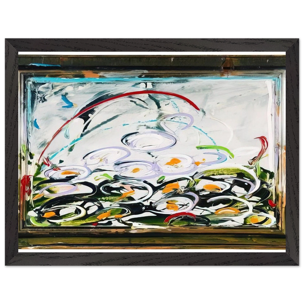 Giglio d'aqua - 1984 by Mario Schifano — Framed art print at Zephyeer