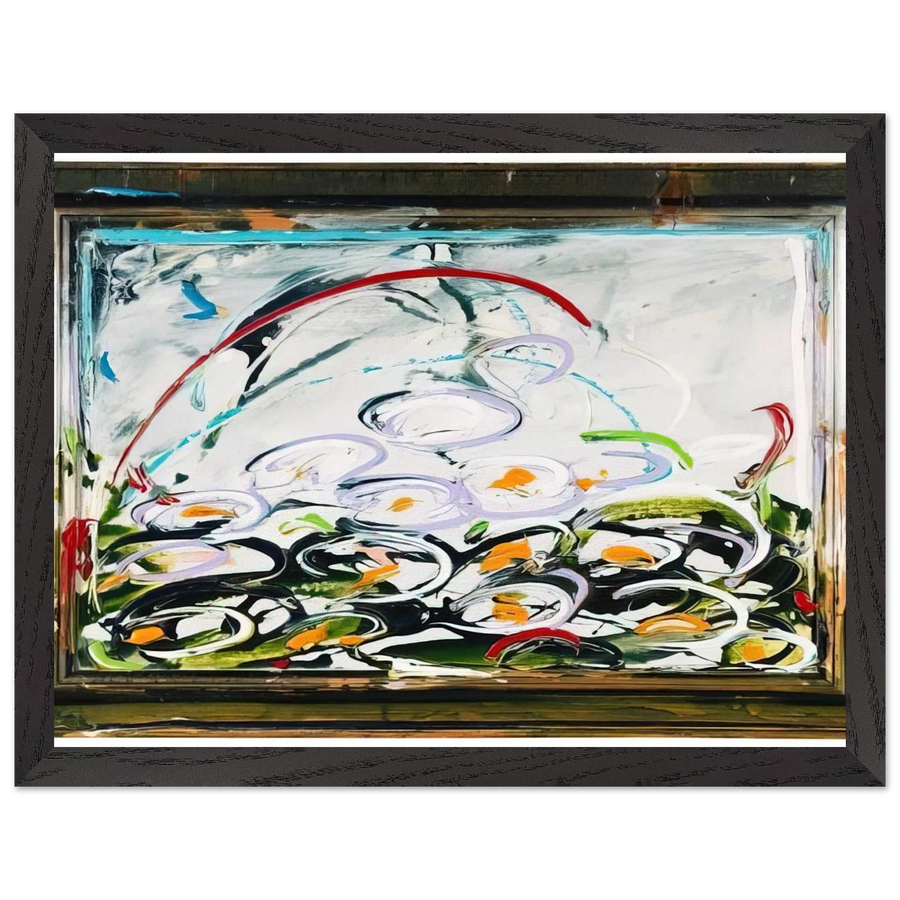 Giglio d'aqua - 1984 by Mario Schifano — Framed art print at Zephyeer