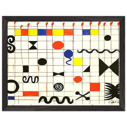 GRID WITH SYMBOLS 1966 by Alexander Calder — Framed art print at Zephyeer