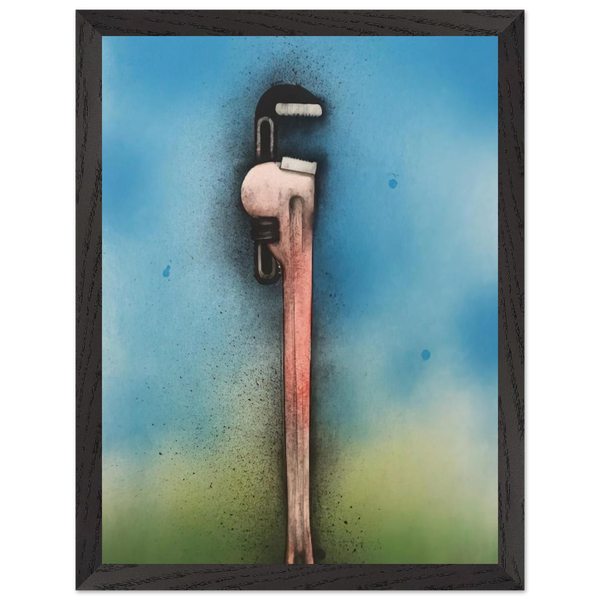 BIG RED WRENCH IN A LANDSCAPE 1973 by Jim Dine — Framed art print at Zephyeer