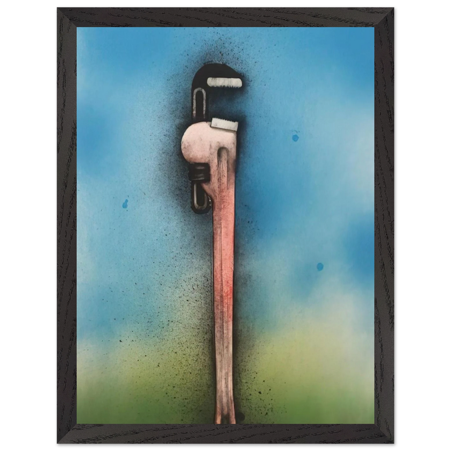 BIG RED WRENCH IN A LANDSCAPE 1973 by Jim Dine — Framed art print at Zephyeer