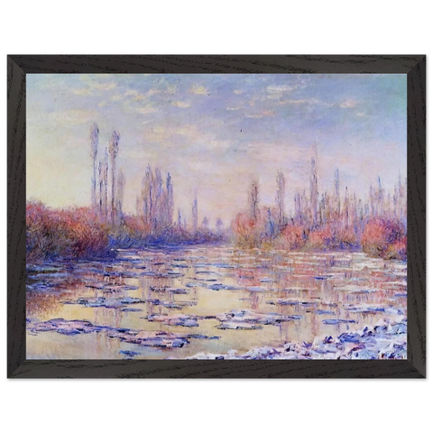 Floating Ice on the Seine by Claude Monet — Framed art print at Zephyeer