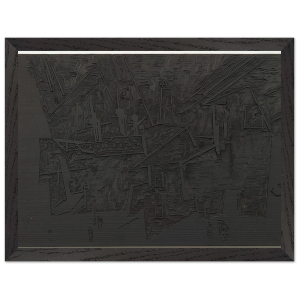 WOODBLOCK FOR THE HARBOR HAFEN 1918 by Lyonel Feininger — Framed art print at Zephyeer
