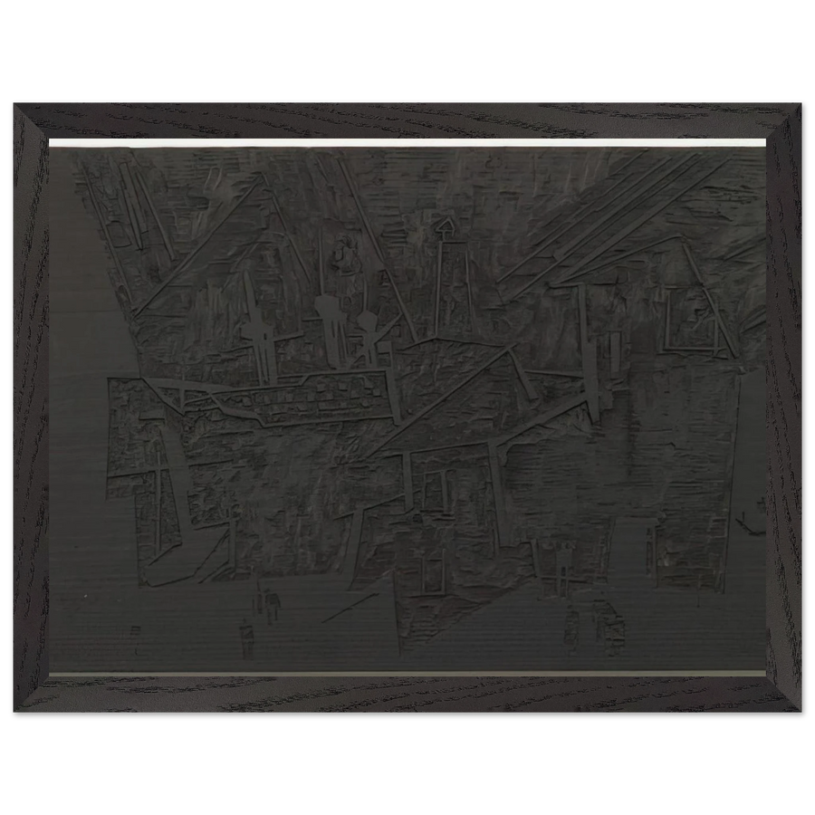 WOODBLOCK FOR THE HARBOR HAFEN 1918 by Lyonel Feininger — Framed art print at Zephyeer