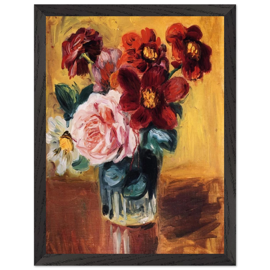 Flowers in a Vase by Pierre-Auguste Renoir — Framed art print at Zephyeer