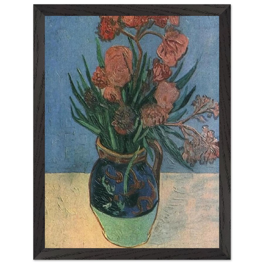 Still Life Vase with Oleanders by Vincent van Gogh — Framed art print at Zephyeer