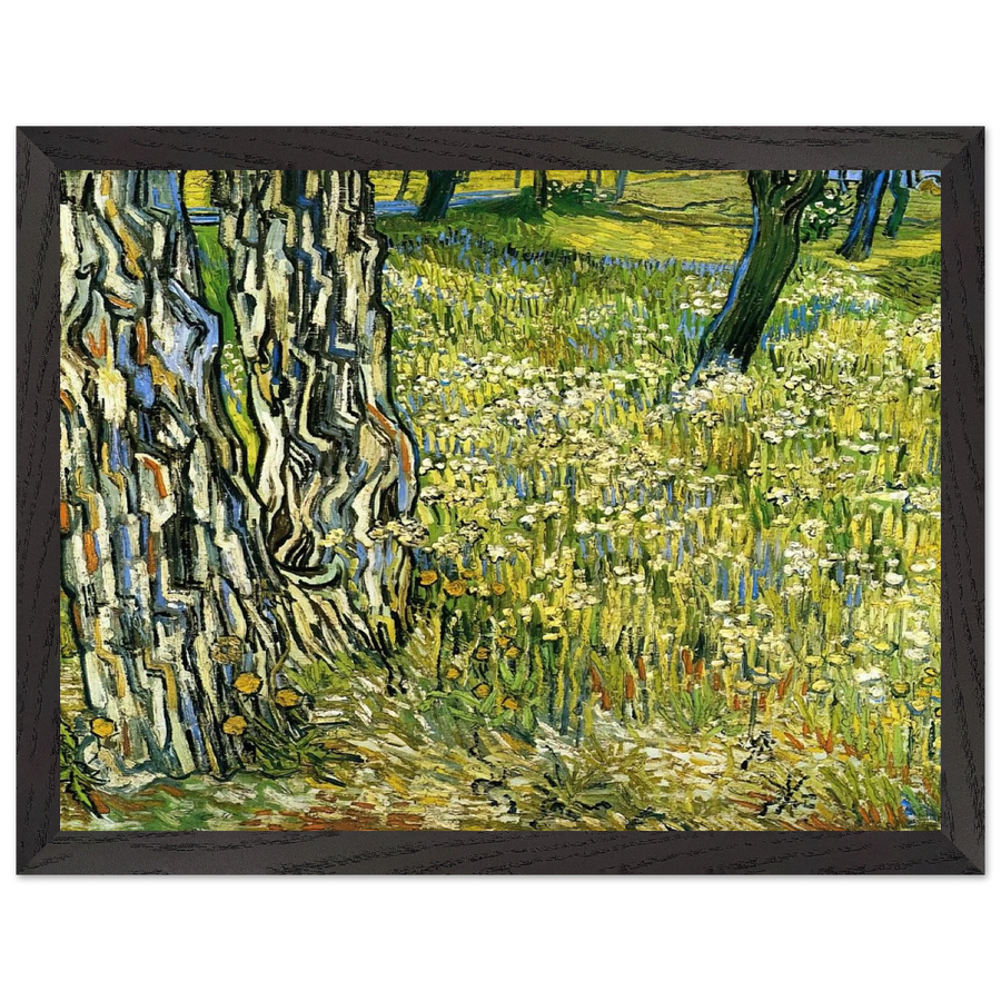 Tree Trunks in the Grass by Vincent van Gogh — Framed art print at Zephyeer