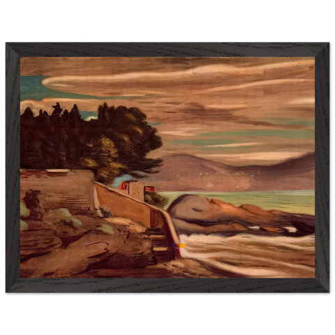 LANDSCAPE NEAR GENOVA by Giorgio de Chirico — Framed art print at Zephyeer