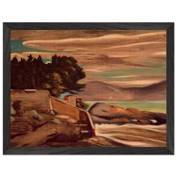 LANDSCAPE NEAR GENOVA by Giorgio de Chirico — Framed art print at Zephyeer