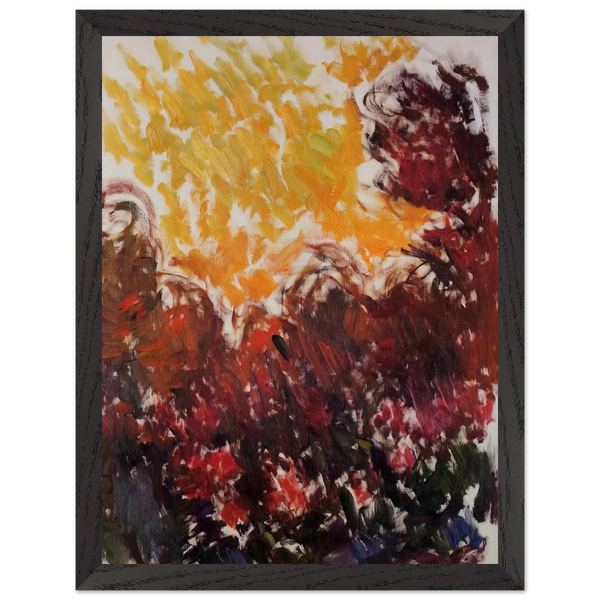 The Garden at Giverny by Claude Monet — Framed art print at Zephyeer