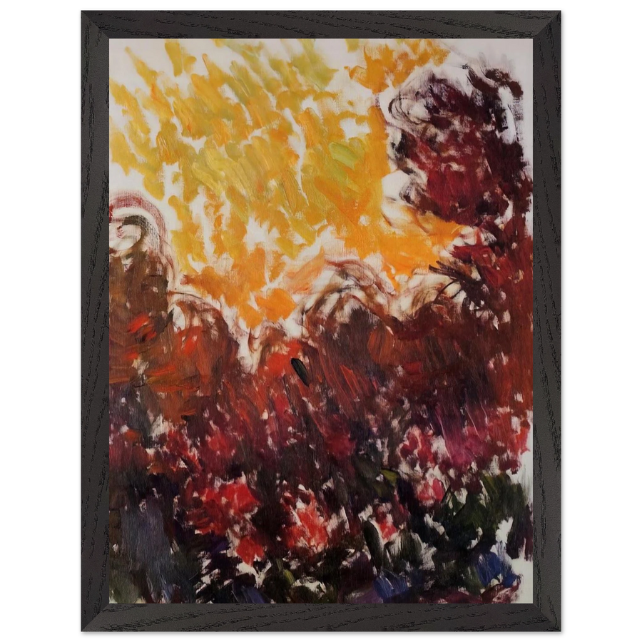 The Garden at Giverny by Claude Monet — Framed art print at Zephyeer