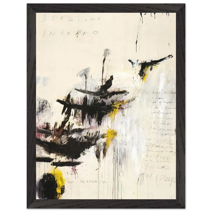 Quattro stagioni I. Inverno by Cy Twombly — Framed art print at Zephyeer