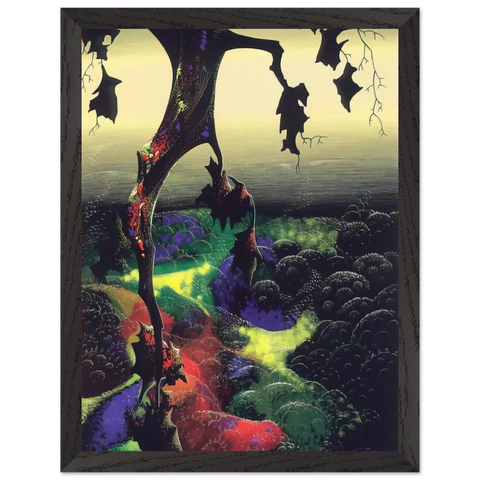 Crimson Red and Gold by Eyvind Earle — Framed art print at Zephyeer
