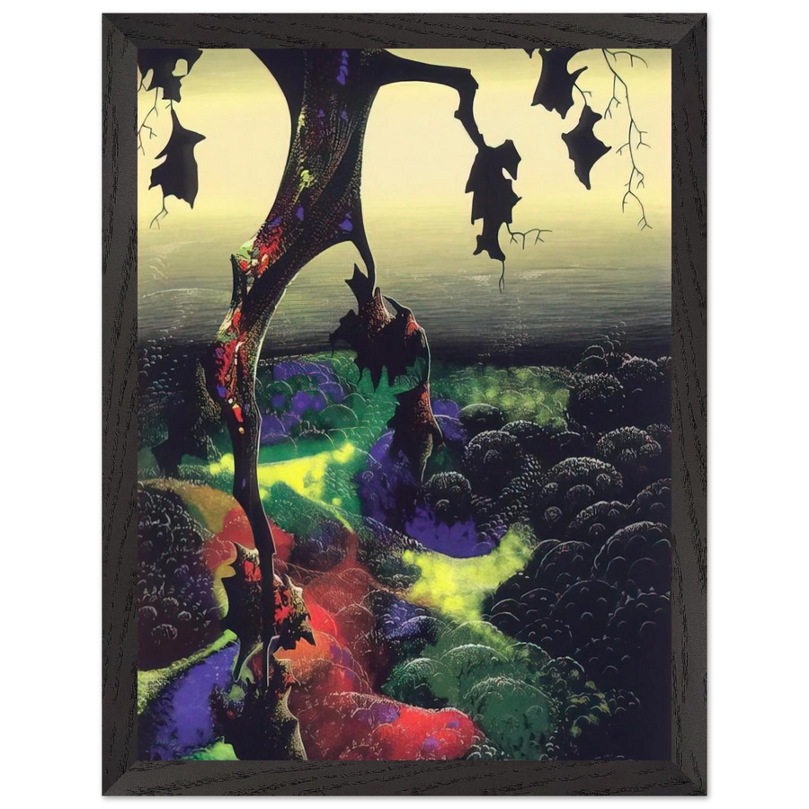 Crimson Red and Gold by Eyvind Earle — Framed art print at Zephyeer