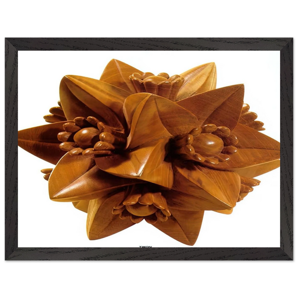 POLYHEDRON WITH FLOWERS by MC Escher — Framed art print at Zephyeer