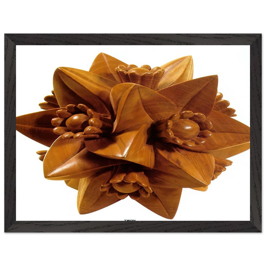 POLYHEDRON WITH FLOWERS by MC Escher — Framed art print at Zephyeer