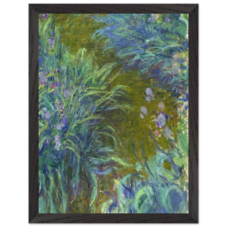 Path through the Irises 02 by Claude Monet — Framed art print at Zephyeer