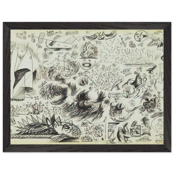 SHEET OF STUDIES 1941 by Jackson Pollock — Framed art print at Zephyeer