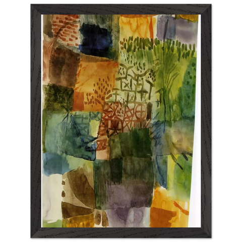 REMEMBRANCE OF A GARDEN 1914 by Paul Klee — Framed art print at Zephyeer