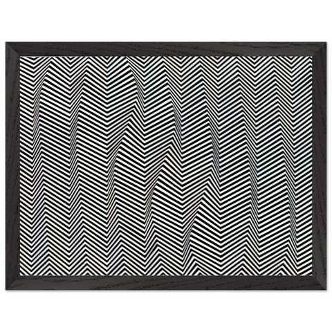 DESCENDING 1966 by Bridget Riley — Framed art print at Zephyeer
