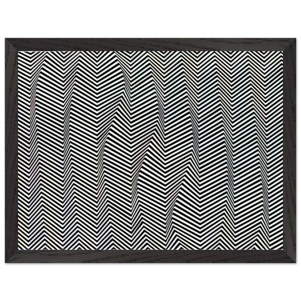 DESCENDING 1966 by Bridget Riley — Framed art print at Zephyeer