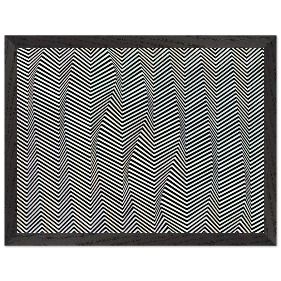 DESCENDING 1966 by Bridget Riley — Framed art print at Zephyeer