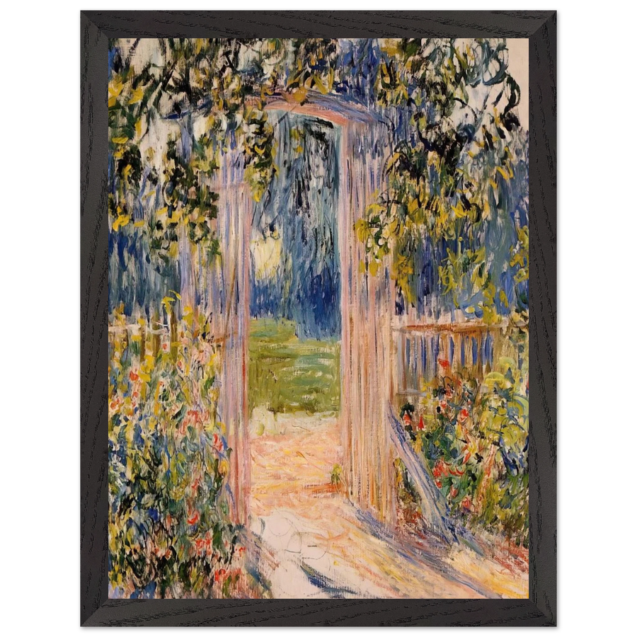 The Garden Gate by Claude Monet — Framed art print at Zephyeer