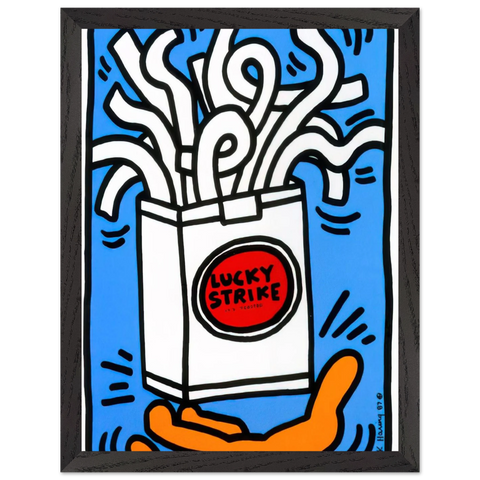 LUCKY STRIKE 1987 by Keith Haring — Framed art print at Zephyeer