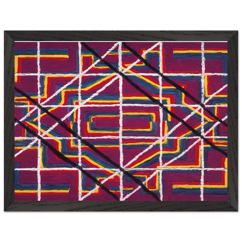 Spanish Door Design Purple - 1959 by Alfred Jensen — Framed art print at Zephyeer