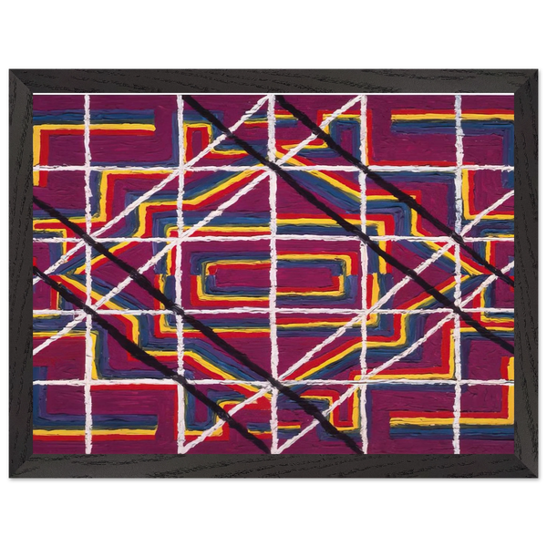 Spanish Door Design Purple - 1959 by Alfred Jensen — Framed art print at Zephyeer