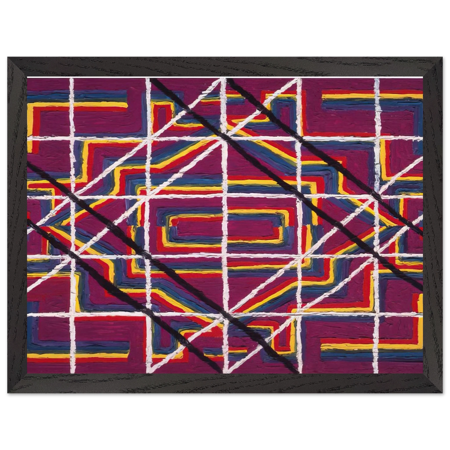 Spanish Door Design Purple - 1959 by Alfred Jensen — Framed art print at Zephyeer