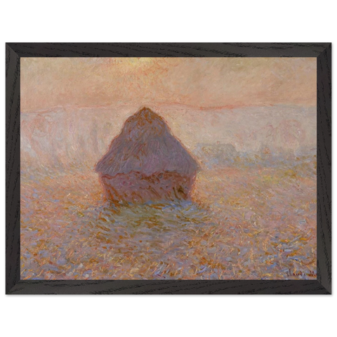 Grainstack, Sun in the Mist by Claude Monet — Framed art print at Zephyeer