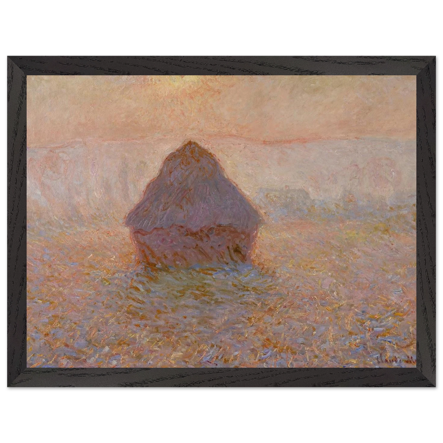 Grainstack, Sun in the Mist by Claude Monet — Framed art print at Zephyeer