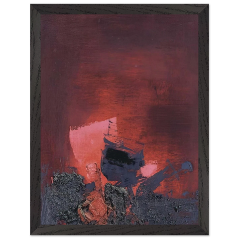 SIN T TULO ABSTRACCI N EN ROSO Y NEGRO by Luis Feito — Framed art print at Zephyeer